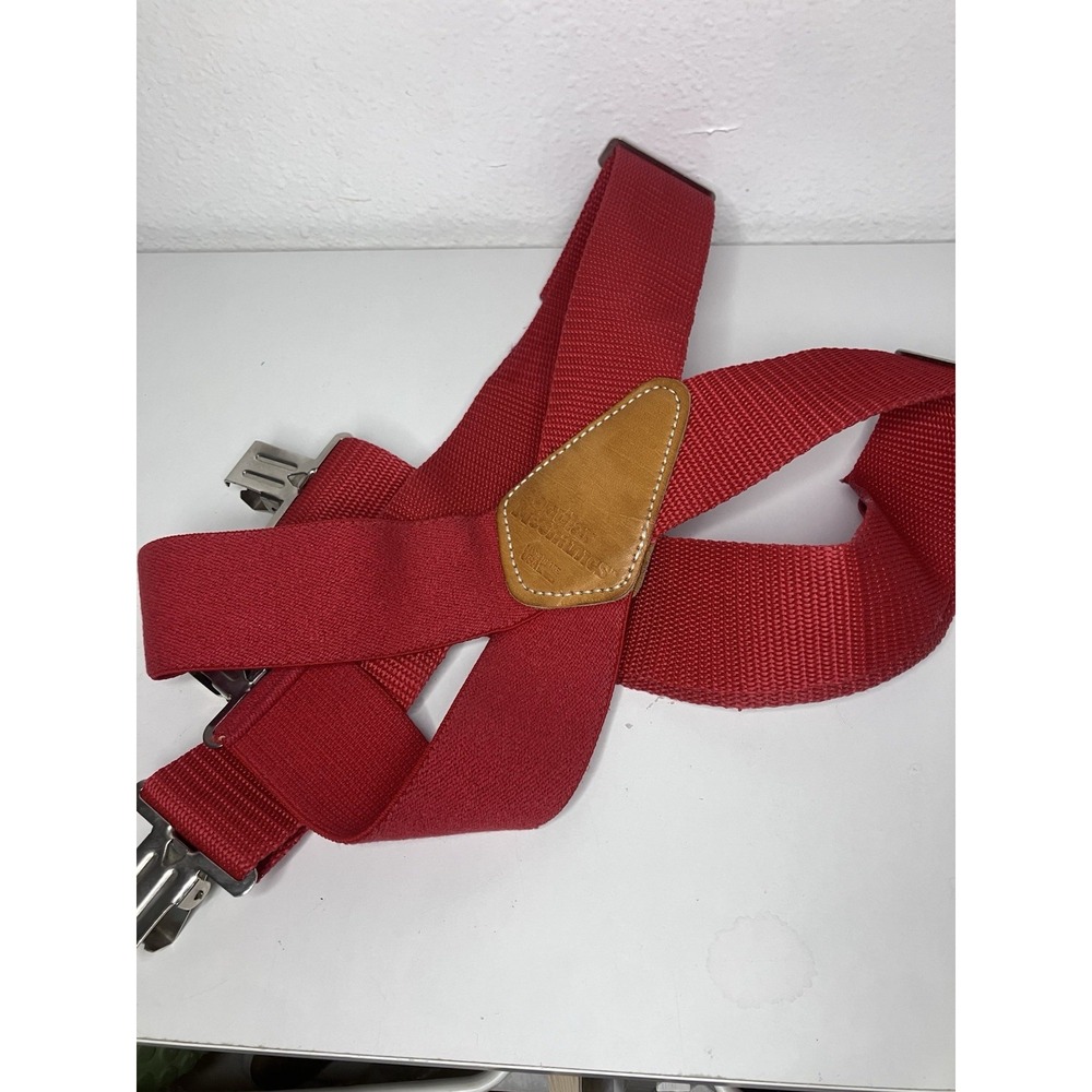 VTG Retro Popular Mechanics RED Work Gear Suspenders Made USA Heavy Duty